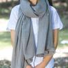 Linen Cotton Bamboo Joint Plain Scarf Solid Color Japanese Literary Women'S Yarn Oversized Autumn And Winter Warm Shawl