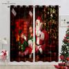 Рождественские мультяшные шторы в клетку черно-красного цвета с лосем, 2 панели, Делюкс для дома, Гостиная, Спальня, Балкон, Кухня, Декор детской комнаты