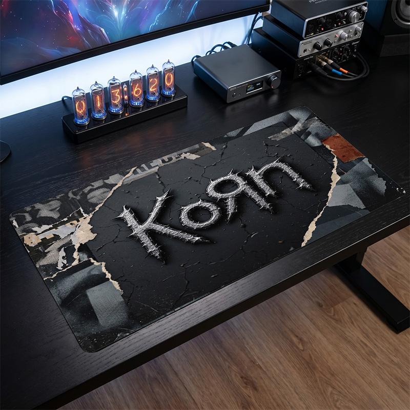 Korn Print Large Mouse Pad Smooth Surface Anti?Slip Desk Mat For Gaming Office Laptop Decoration