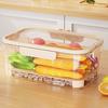 Органайзер для холодильника с крышкой Штабелируемый ящик для хранения в холодильнике для еды, напитков, овощей, контейнеры для фруктов, не содержащие BPA, с дренажной пряжкой, уплотнительной ручкой