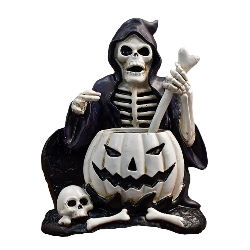 Креативные Хэллоуинские черепа Реалистично выглядящие черепа Голова человеческого скелета Череп для Хэллоуина Бар Домашний декор стола Подсвечники