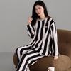 Pajamas Ladies Autumn And Winter Flannel Homewear Winter Coral Fleece Thickened Fleece Warm Striped Set
