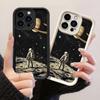 JT35 Астронавт, смотрящий на Сатурн Чехол для телефона iPhone 17 16 Pro Max Samsung S26 S25 Ultra A17 A16 A07 Xiaomi 15T Redmi Note 14 Pro Plus Мягкий ТПУ Чехол