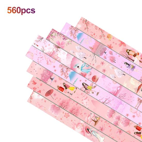 560 шт. бумага для оригами со звездами для снятия стресса, ручные работы, бумажные полоски со звездами, художественная бумага для оригами, домашняя школа