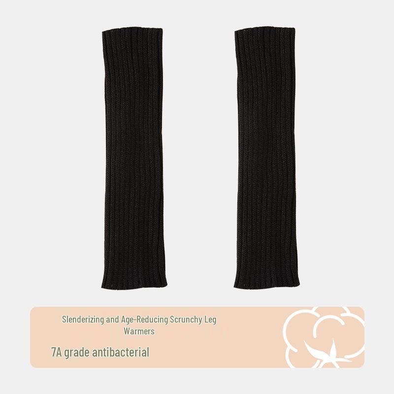 Серые женские вязаные гетры с присборенным верхом, весенне-осенний стиль, длинные носки, Y2K гольфы до икры для туфель Мэри Джейн.