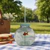 Orange Fish Straw Cup Bowl Bottle with Straw, Plastic Fishbowl Tumblers Lids, Unbreakable Ornament Cups Spill Resistant for Drinks Summer Drink,