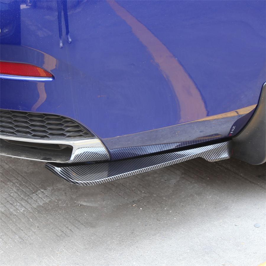Универсальный 2 шт. Сплиттер заднего бампера автомобиля Диффузор Спойлер Губа Вид карбонового волокна