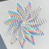 50Pcs Rainbow Holographic Acrylic Square Holo Plexiglass Tiles Iridescent Acrylic  Art Creation