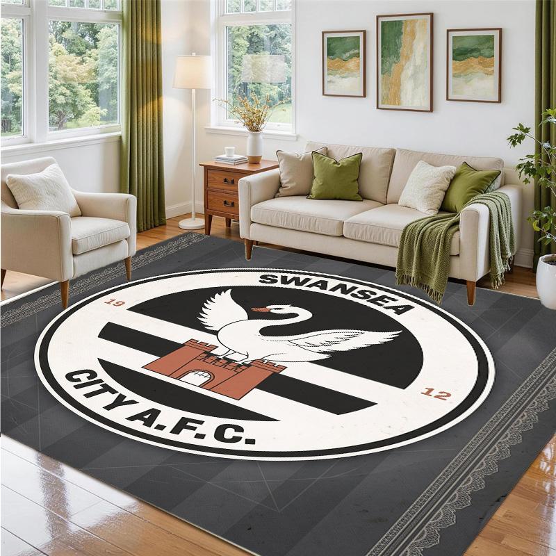 Swansea City Design Crystal Velvet Rug Soft Decorative Mat for Bedroom Entrance