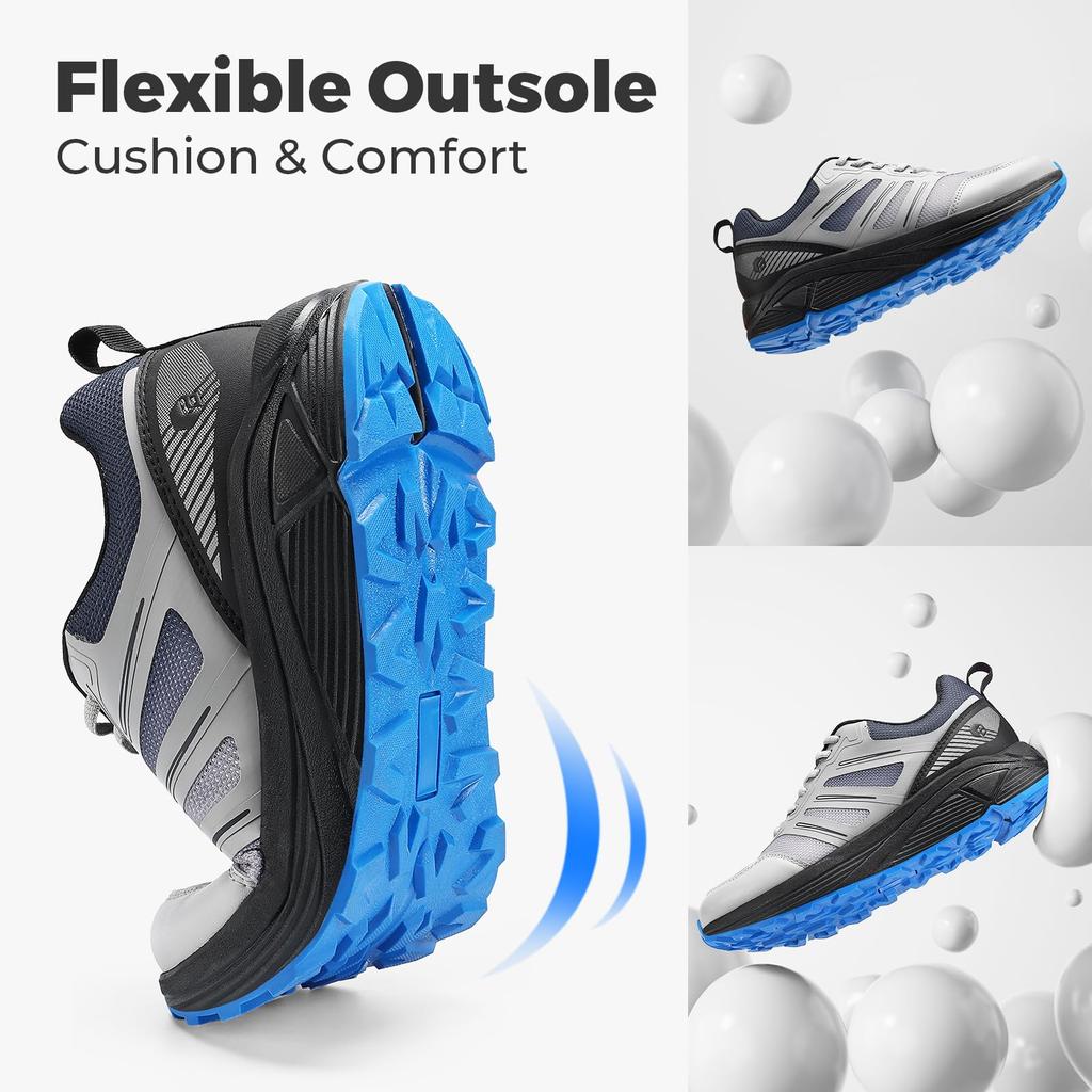 Trail Running Wide 2E Hiking Running Mountain Climbing [FitVille] Men's Shoes, 4E, Shoes, Shoes, Lightweight, Breathable, Sneakers, Multifunctional,