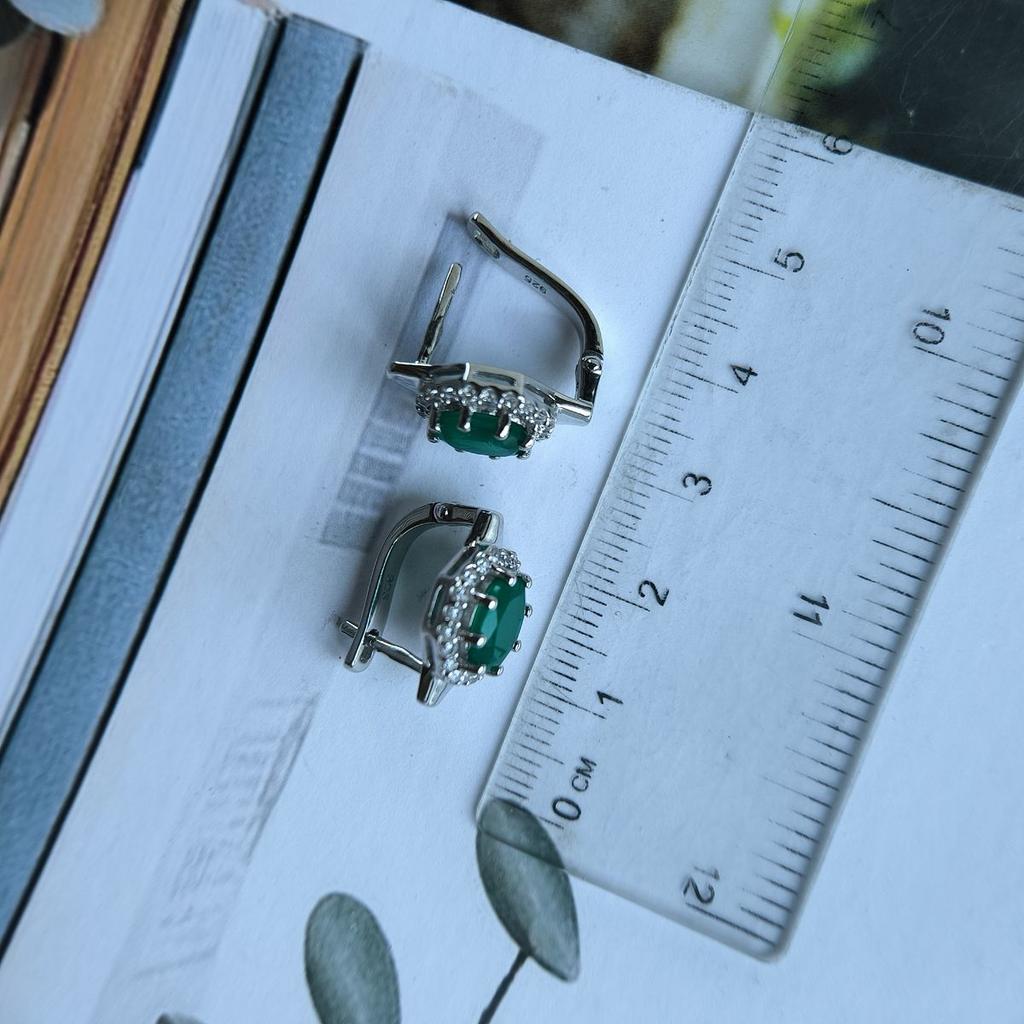 Silver Earrings with Natural Agate 3.252ct (2189848)