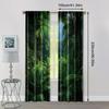 2pc,  Curtains Mystery Rainforest Jungle Forest Trees Nature Scenery 100% Polyester,Without Electricity Birthday Party Perfect