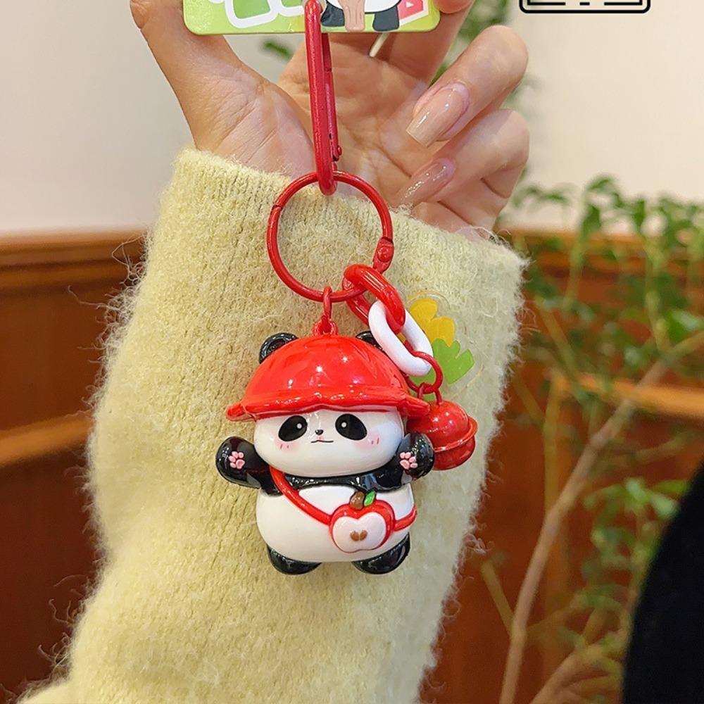 Creative Cartoon Panda Keychain Cute Key Ring Hanging Accessories Bag Pendants  Small Gifts