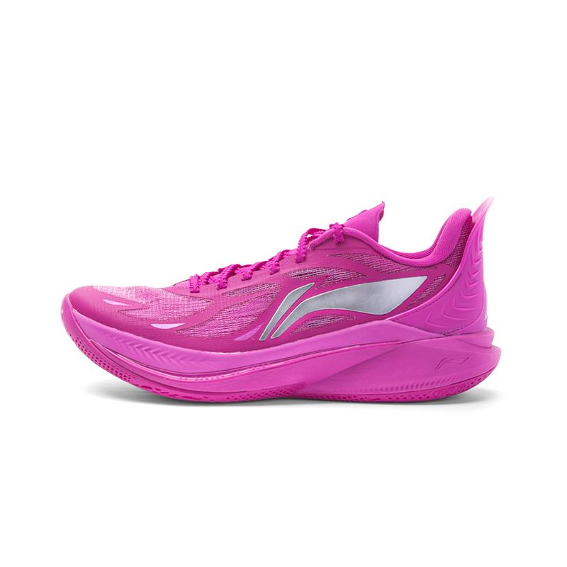 Баскетбольные кроссовки Li Ning Sonic 12 Xu Jie PE Edition с низким верхом для профессиональных соревнований, мужские кроссовки фиолетового цвета ABAU019-27