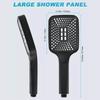 Modern Square Shower Head High Flow 4 Spray Pattern Handheld Shower Universal