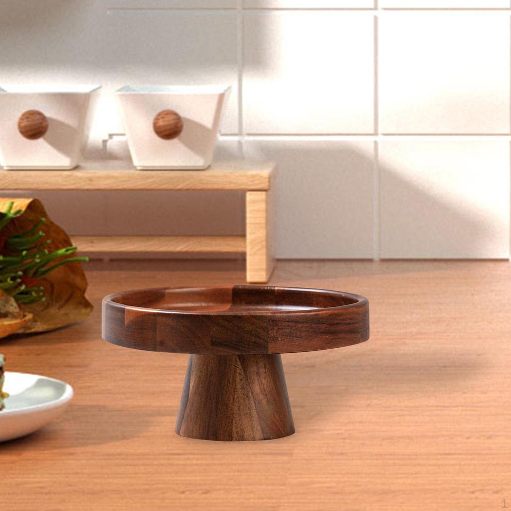 Подставка для закусок из цельного дерева, высокая ножка, для фруктовых закусок на свадьбу