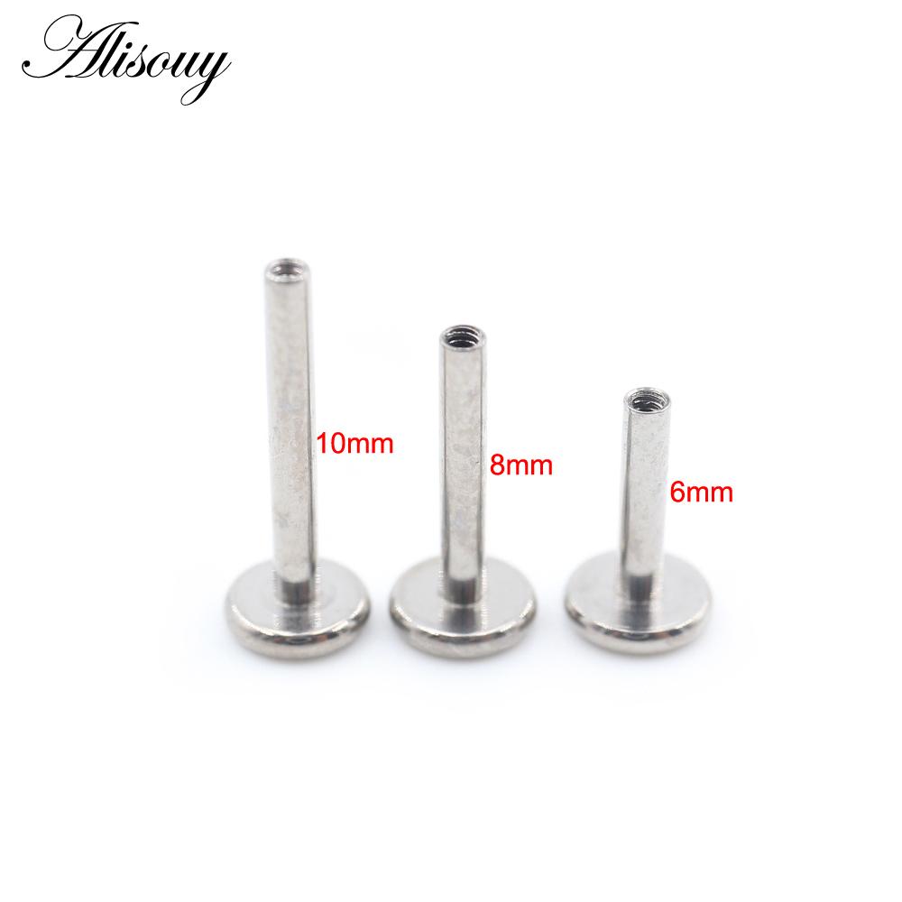 Alisouy 1PC G23 Titanium Funnel Screw Thread Ear Tragus Helix Bar Labret Lip Ring Cartilage Stud Earring Piercing Body Jewelry