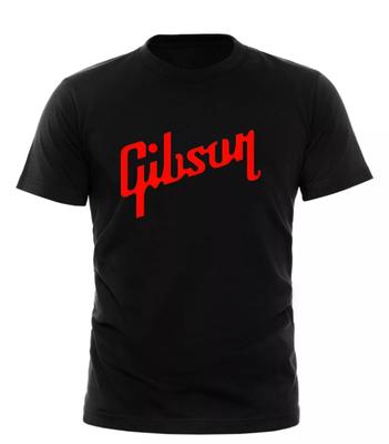 GIBSON ФУТБОЛКА МУЗЫКАЛЬНЫЙ ИНСТРУМЕНТ ГИТАРЫ ФУТБОЛКА ЧЕРНАЯ БЕЛАЯ