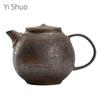 Грубая керамика позолоченный маленький чайник мини чайник бытовой ретро керамический чайник керамический заварник для чая кунг-фу