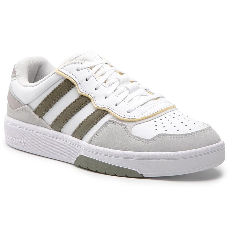 Adidas Кроссовки унисекс Courtic White Focus Olive Серые GX4370