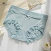 Ice Silk Panties for Women New Bow Seamless Mid-waist Underwear Summer Thin Breathable Pure Cotton Crotch Sexy Briefs