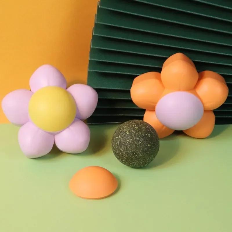 Catnip Balls Cats Candy Snack Ball Lickable Catnip Cat Grass Cat Molar Chewing Cleaning Promote Digestion Funny Cat Training Toy