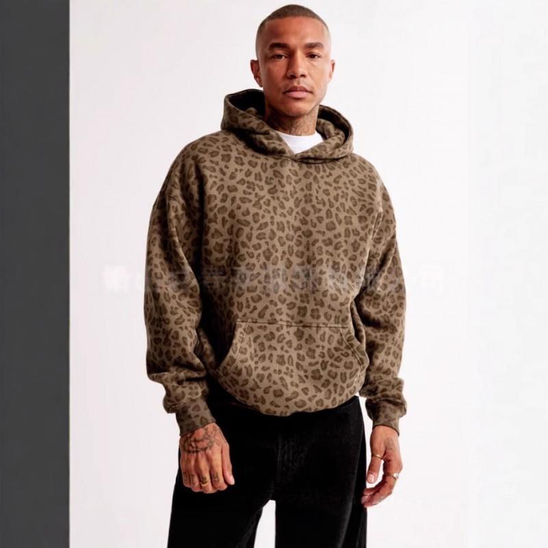 Womens Leopard Print 3D Graphic Hoodie Casual Loose Fit Pullover Sweatshirt Teens