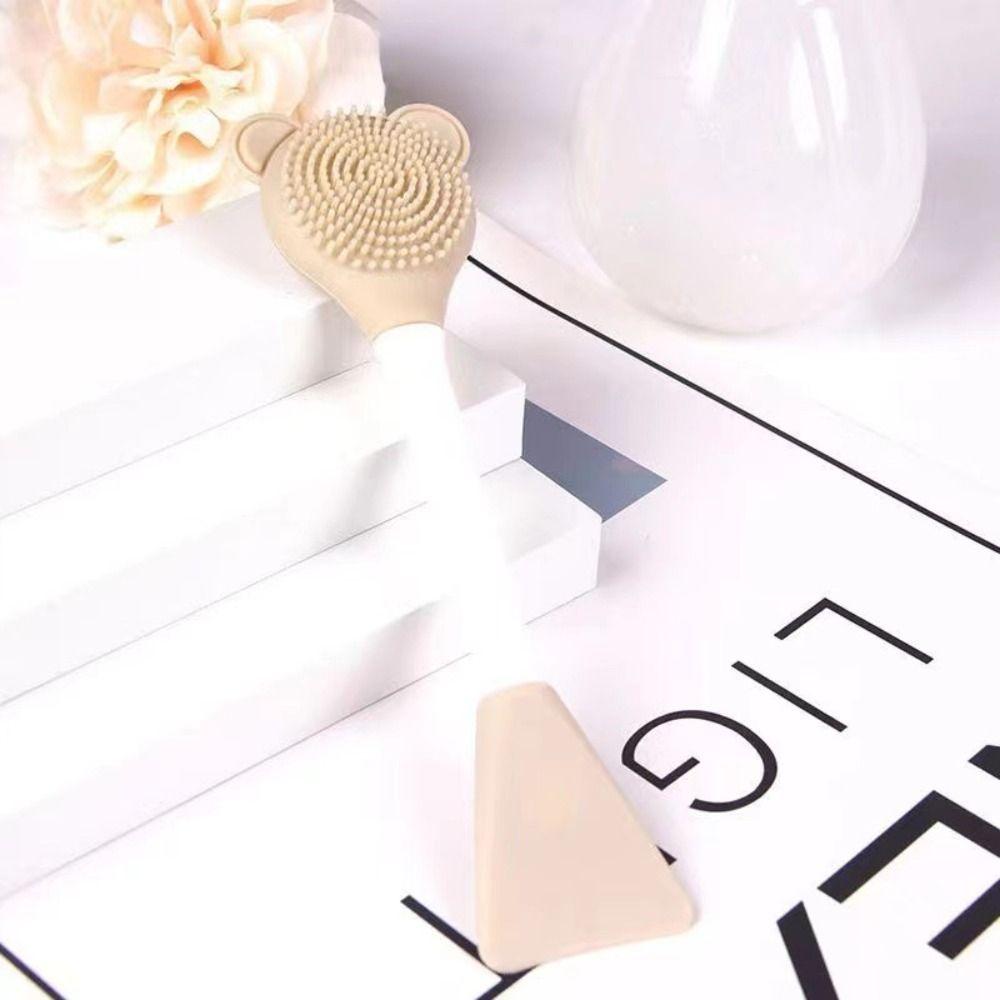 Двойная головка силиконовый аппликатор медведь шпатель палочка для размешивания симпатичная щетка для нанесения маски на лицо для женщин