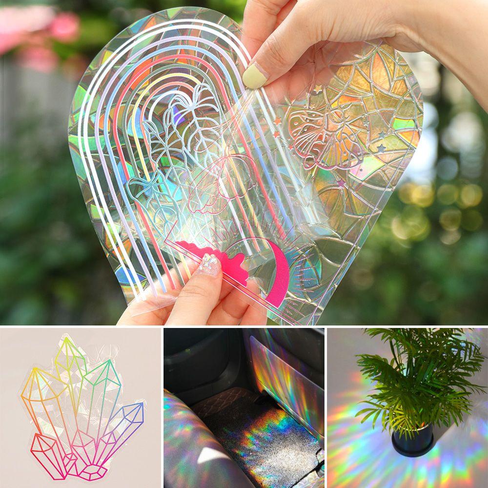 Interesting Home Decor Bedroom Decoration Rainbow Maker Mirror Sticker Sun Catcher Wall Stickers