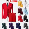 Solid Color Men's Business Casual Suit Spring and Autumn Three-piece Double-button Suit Jacket + Vest + Pants