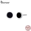 BAMOER Authentic 925 Sterling Silver Slice Unique Stud Earrings For Women