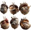 Animal Christmas Ornaments 2D Acrylic Seasonal Decoration Hangable Holiday Decorations for Home Office Living Room Study Garden