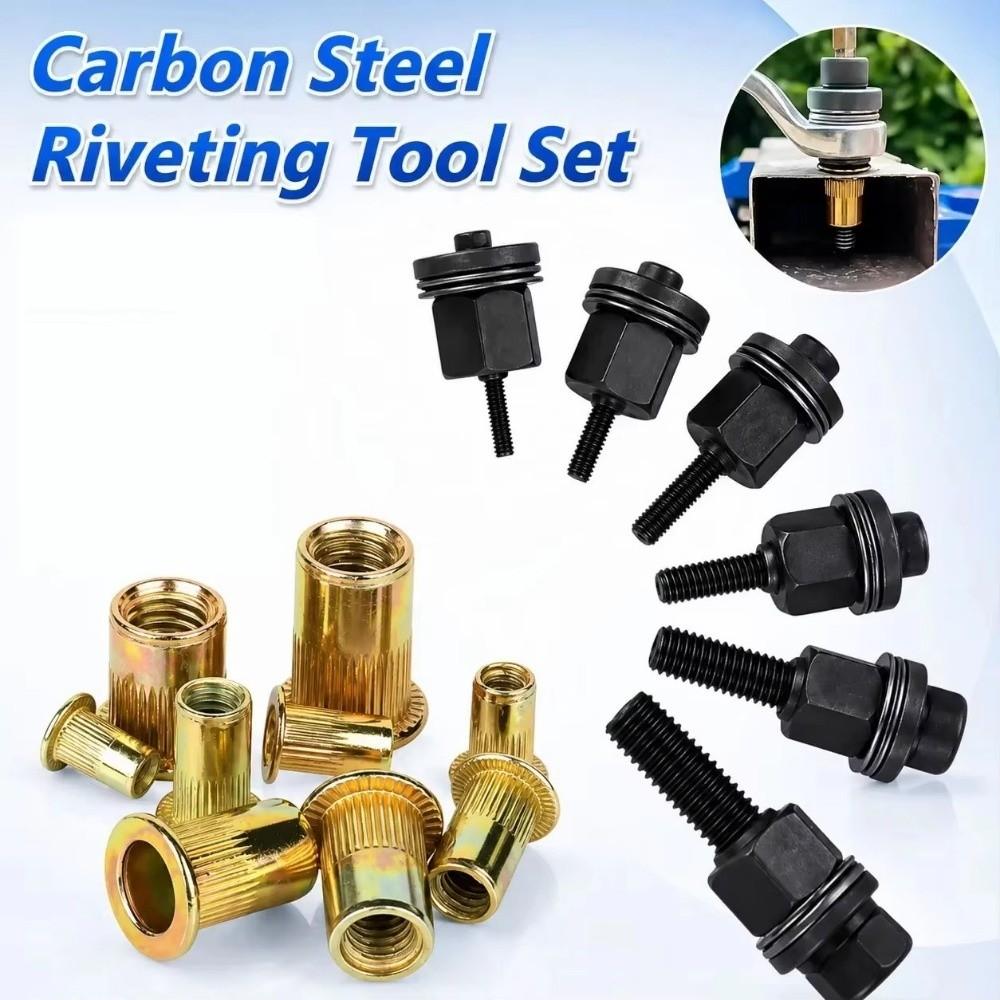 60/70 PCS Threaded Rivnut Kit Rustproof Threaded Insert Tool Furniture Decoration