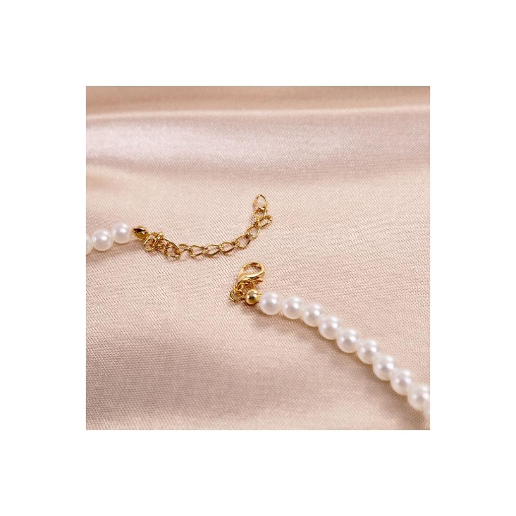 Золотое ожерелье с подвеской в ​​виде сердца с жемчугом