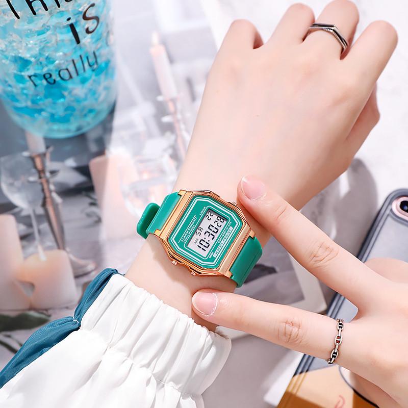 Электронные часы в лесном стиле унисекс с подсветкой и функциями для повседневной носки