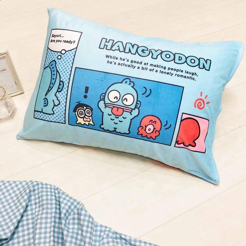 MORIPiLO Sanrio Hangyodon Pillowcase and Melting to the Suitable for Both Kids and Cute Plush Sanrio Morishita Pillow (Smooth Touch) 43x63cm, Adults,