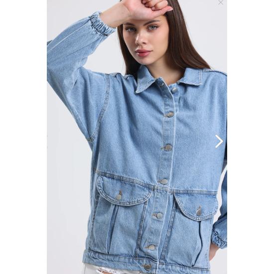 Женская синяя джинсовая куртка