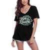 Women's V-Neck T-Shirt Free & Brave - Inspiring Slogan Tee for Woman