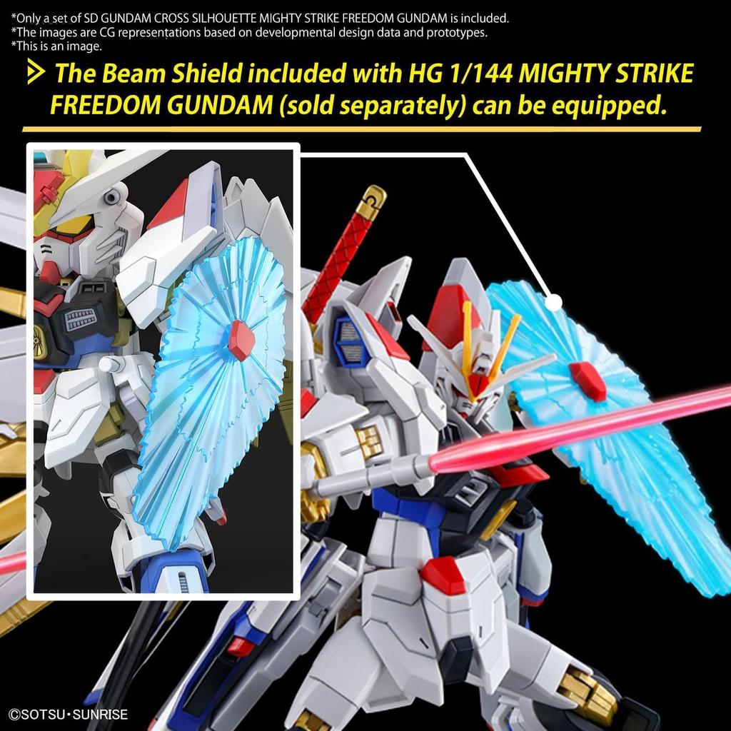 SD Gundam Cross Silhouette SDCS Мобильный доспех Gundam SEED FREEDOM Mighty Strike Freedom Gundam Пластиковая модель в наборе Предварительно окрашенная