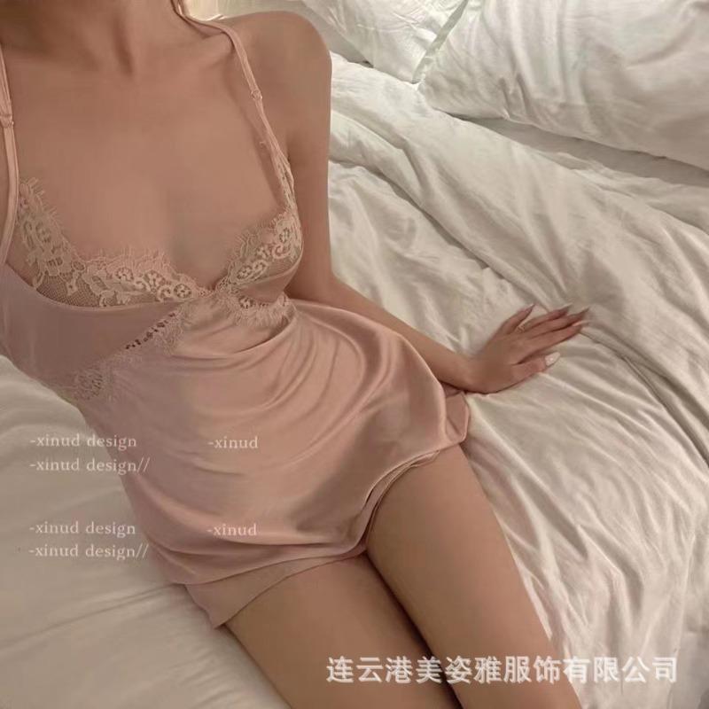 Sex Underwear Neck Suspenders Nightgown Lace Hot Private Room Temptation Convenient Free of Passion Uniform Pure Desire
