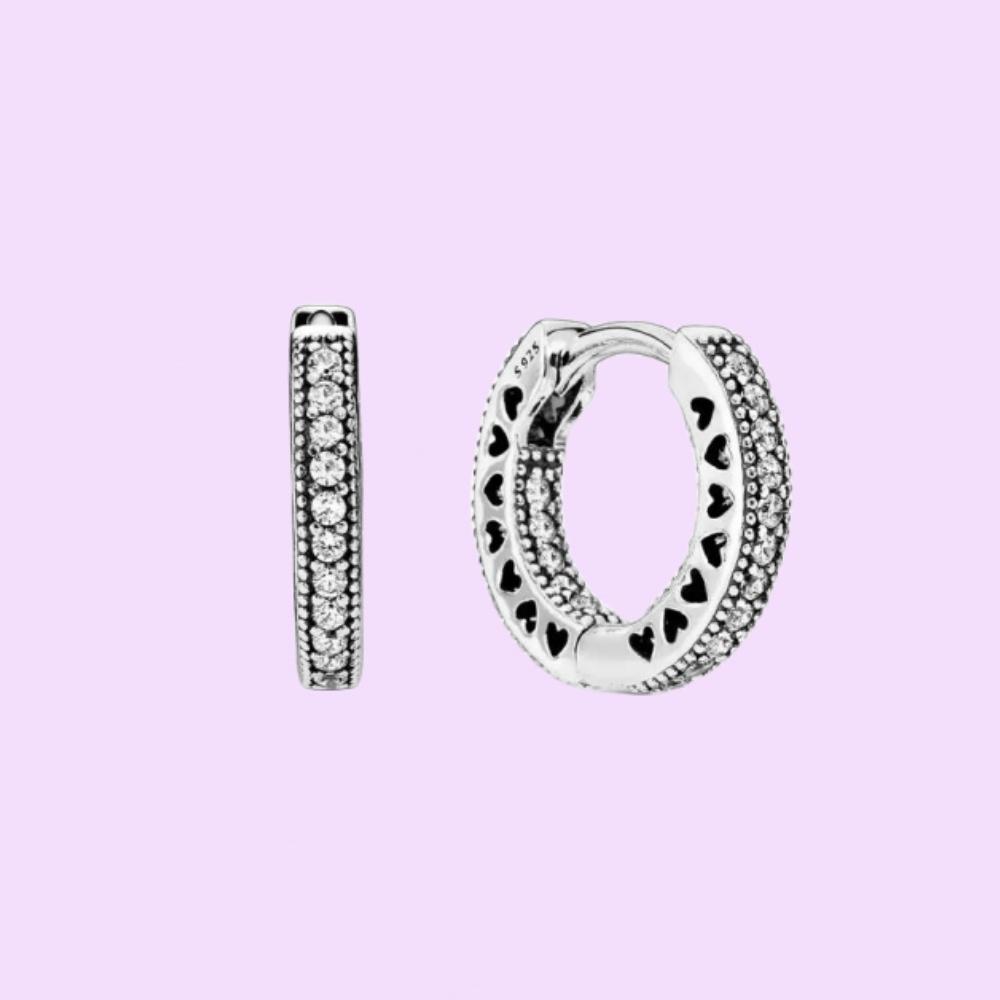 Стерлинговая серьга-пусета в форме сердца для женщин, подарки на день рождения, ювелирные изделия, с тканевым мешочком