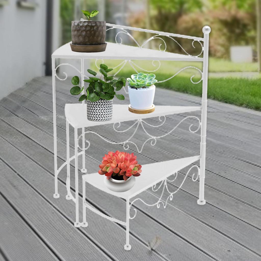 Multi Layer Flower Stand Flower Stand Modern Storage Shelf, Flower Rack Plant Shelves for Living Room Indoor Outdoor Corner