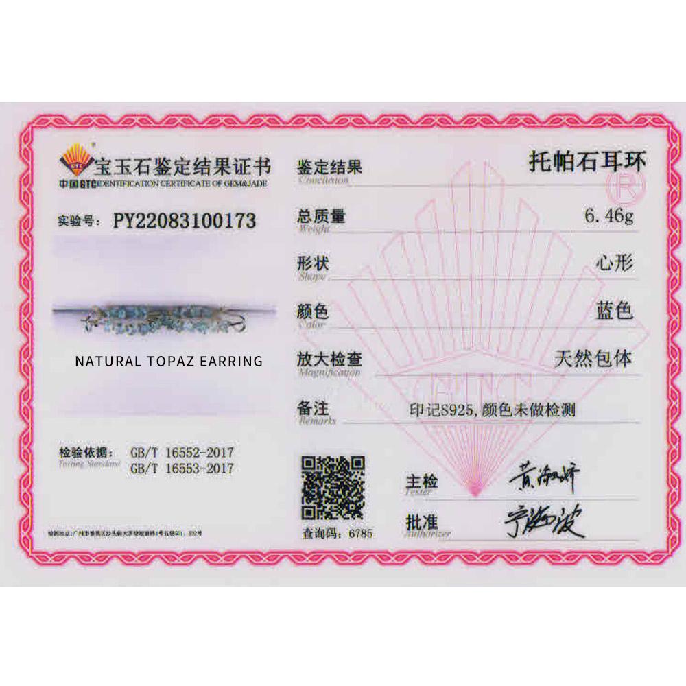 Модный вид Сердце 4 мм Серебряные серьги-кольца натуральный гранат небесно-голубой топаз романтические украшения подарок серебро 925 пробы для женщин