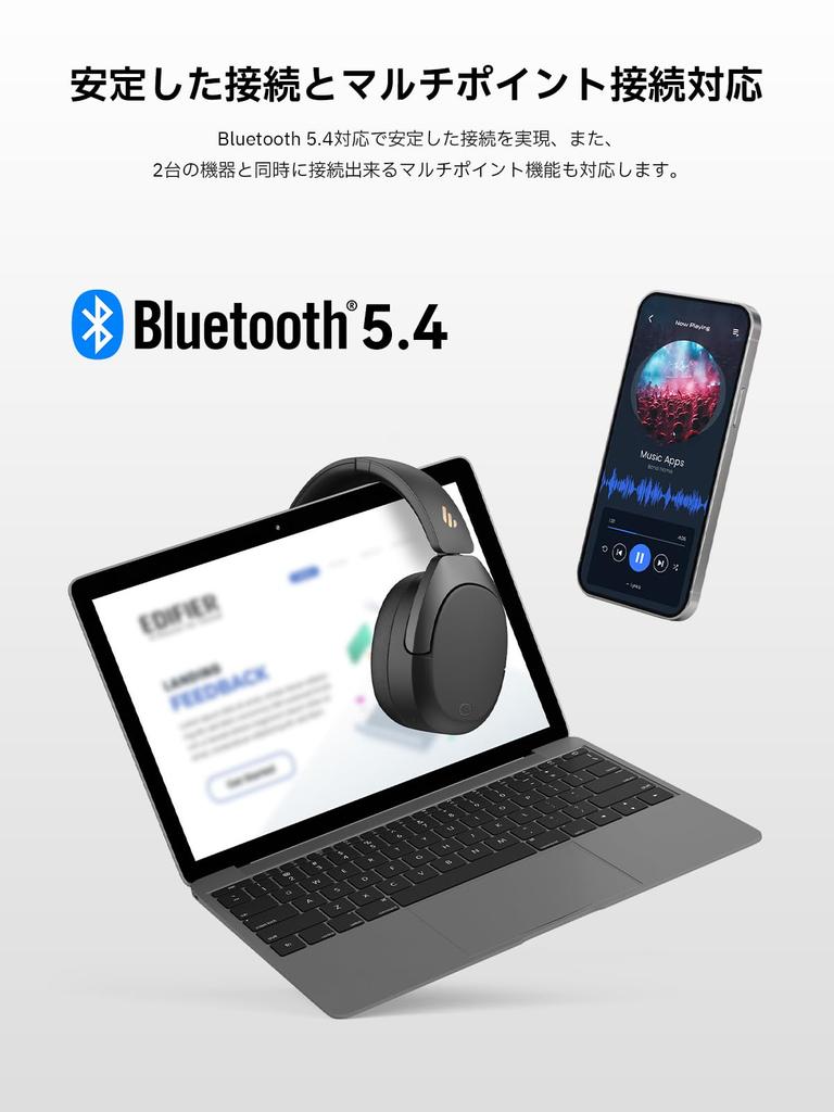 Award Edifier W830NB Wireless Headphones Noise Canceling Bluetooth High Up To 94 Hours Playtime Connection Equipped with High Performance Microphone