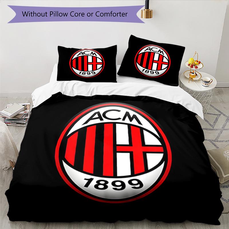 3pcs Football Team (7) Design Cover Set - HD Printed Bedding with 1 Cover and 2 Pillowcases - Perfect for Home and Dorm Decor