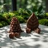 Бионическая шарнирная фигурка 3D-печатная шишка и лист с позирующими ногами, гибкий шарнирный артикулированный сосновый шип Декор для рабочего стола, Лесной тематический sitter для полки,