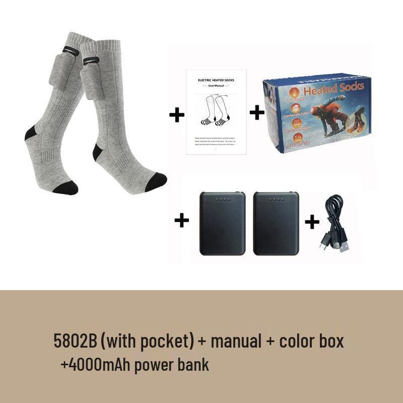 Съемные носки с электроподогревом - Зимние согревающие из чистого хлопка