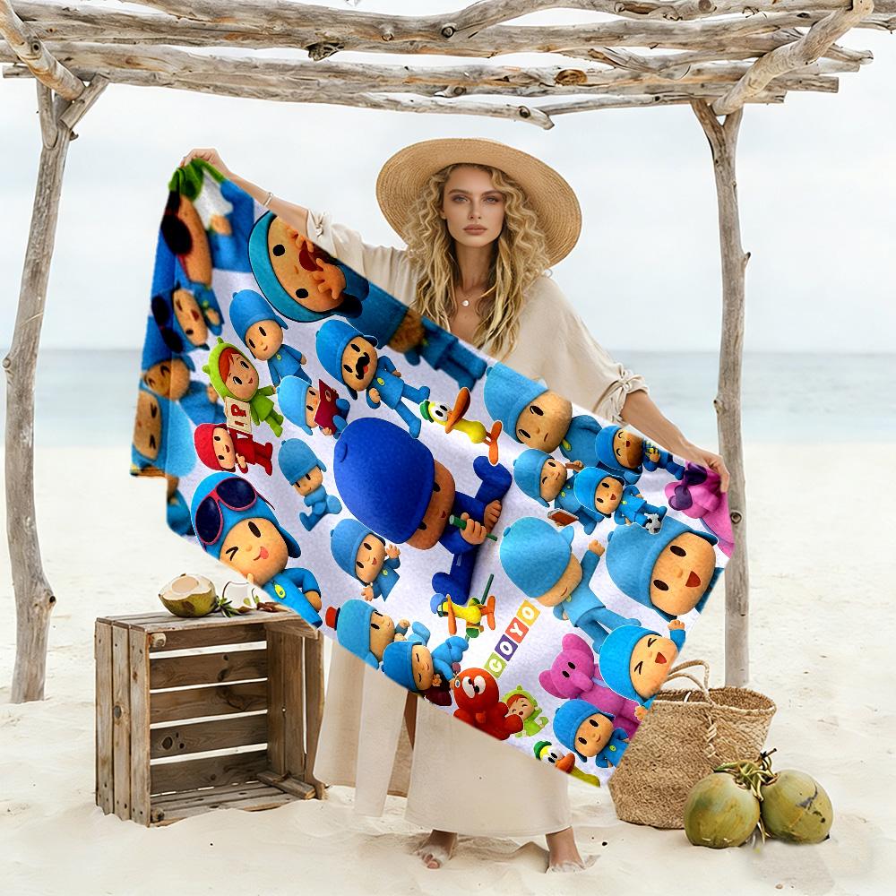 Pocoyo Beach Towel Super Soft & Absorbent Comfortable Lightweight Suitable for Sports, Travel, Swimming, Yoga, Bathroom, Beach, And Pool