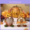 Rustic Thanksgiving Decor Standing Gnome Figurine Featuring Fall Hat And Cheerful Design