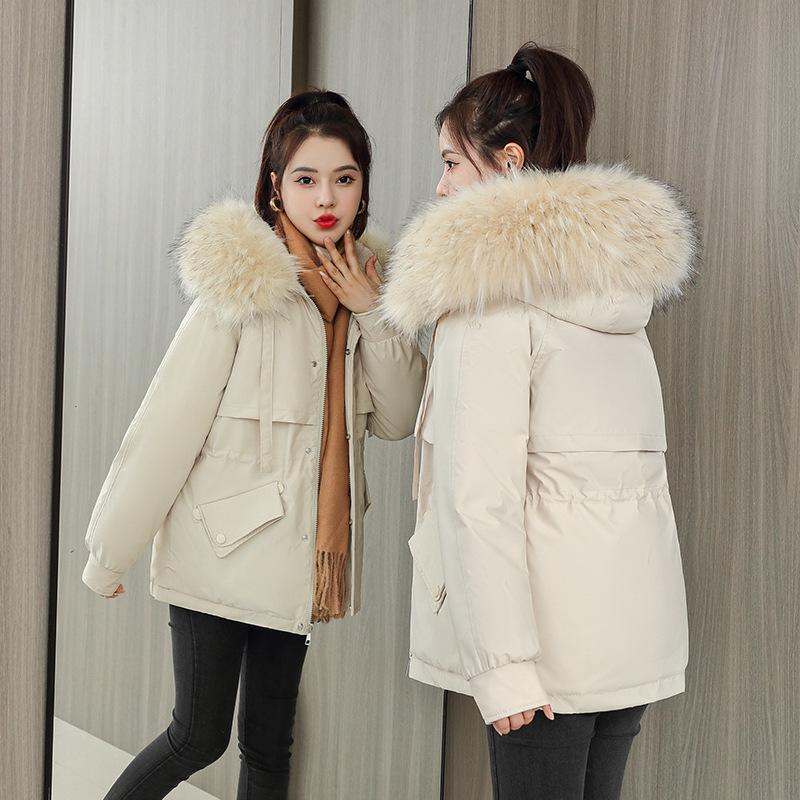 Winter Cotton-padded Jacket Fashion Korean Version Waist Tooling Jacket Women's Cotton-padded Clothing
